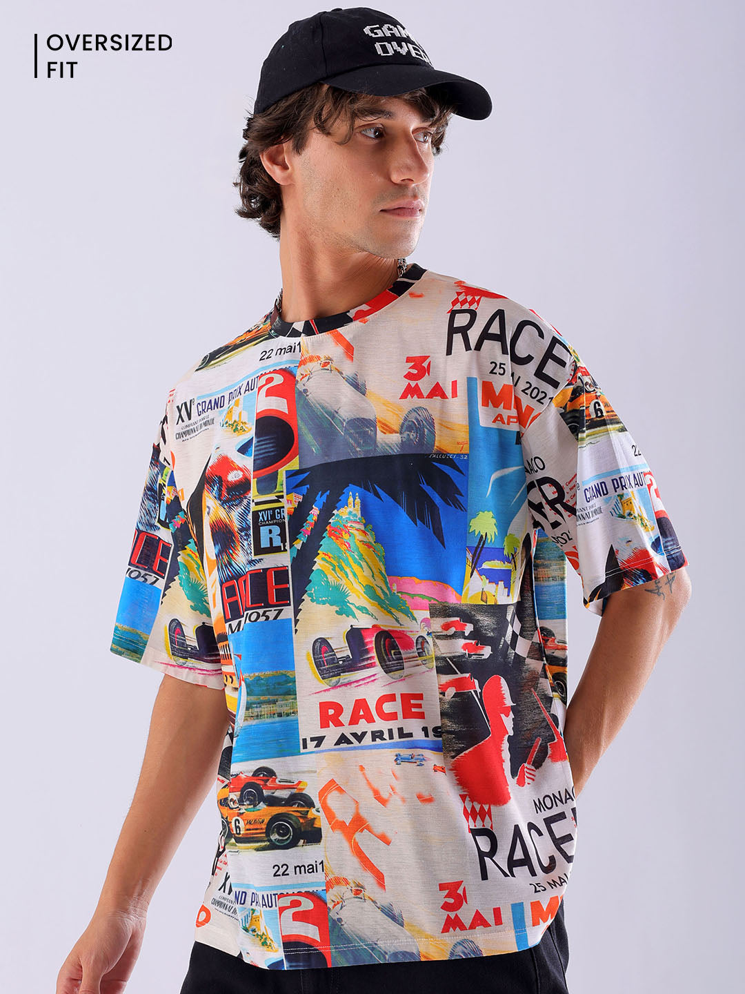 Shop Men's Printed Oversized T-Shirt Online.