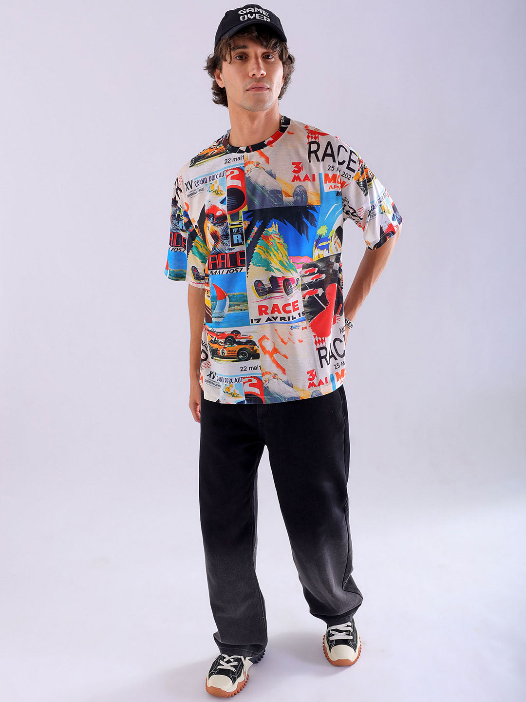Shop Men's Printed Oversized T-Shirt Online.