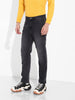 Men's Grey Slim Fit Solid Casual Jeans