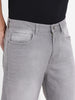 Men's Grey Slim Fit Solid Casual Jeans
