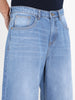 Men's Blue Baggy Fit Solid Casual Jeans