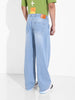 Men's Blue Baggy Fit Solid Casual Jeans