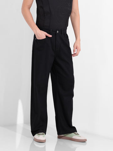 Men's Black Baggy Fit The Eternity Series Jeans