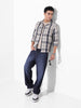 Men's Blue Relaxed Fit Solid Casual Jeans