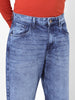 Men's Blue Relaxed Fit Solid Casual Jeans