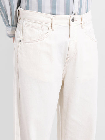 Men's White Relaxed Fit The Eternity Series Jeans