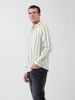 Men's Yellow Regular Fit Striped Casual Shirt