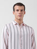 Men's Pink Regular Fit Striped Casual Shirt