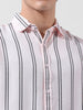Men's Pink Regular Fit Striped Casual Shirt