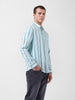 Men's Green Regular Fit Striped Casual Shirt