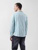 Men's Green Regular Fit Striped Casual Shirt
