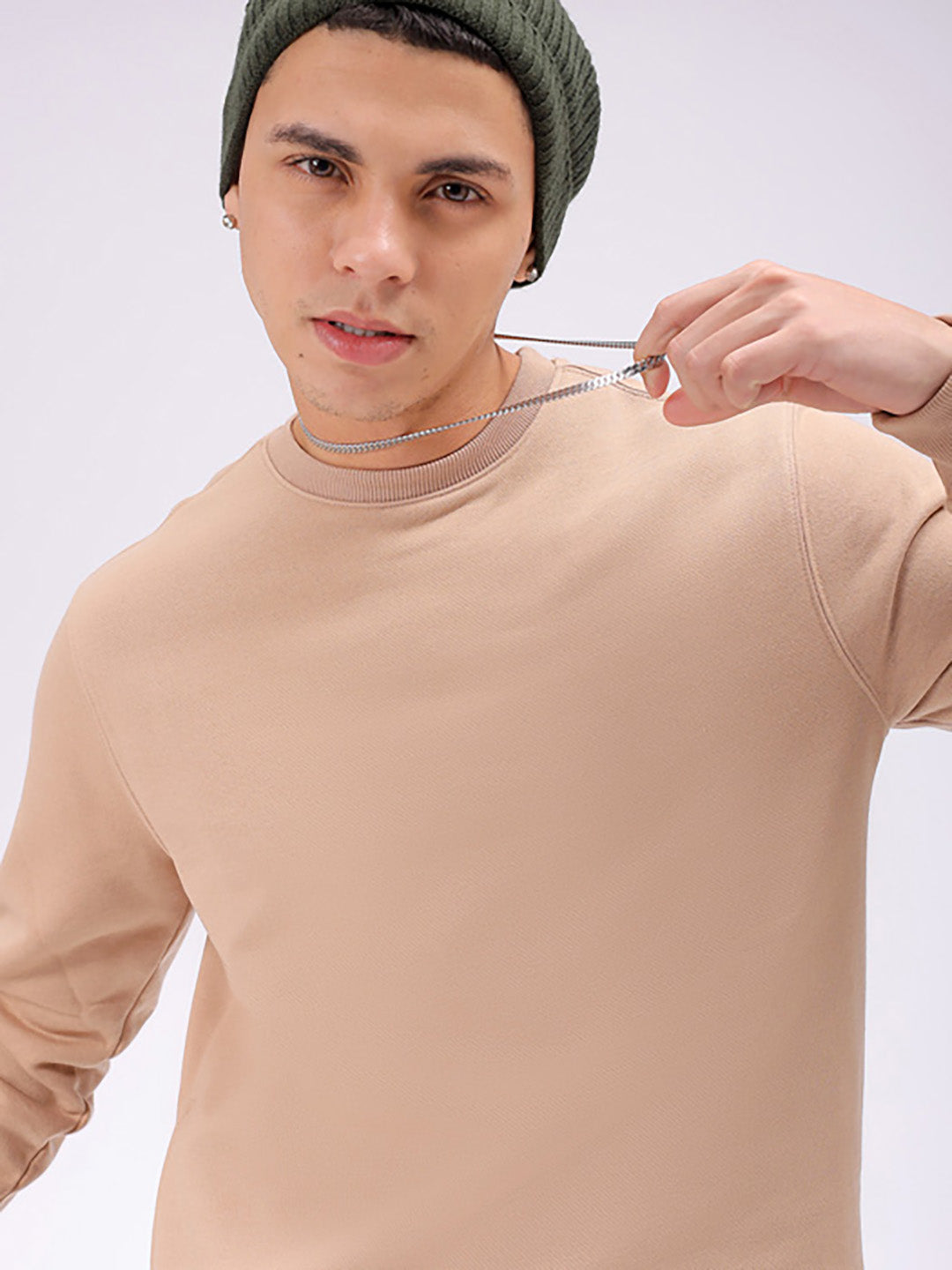 Tan crewneck sweatshirt sale