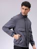 Men's Slim Fit Solid Zipperper Quilted Jacket