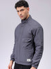 Men's Slim Fit Solid Zipperper Quilted Jacket