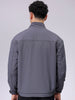 Men's Slim Fit Solid Zipperper Quilted Jacket