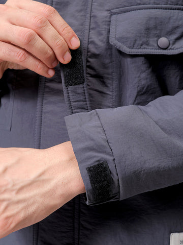 Men's Slim Fit Solid Zipperper Quilted Jacket