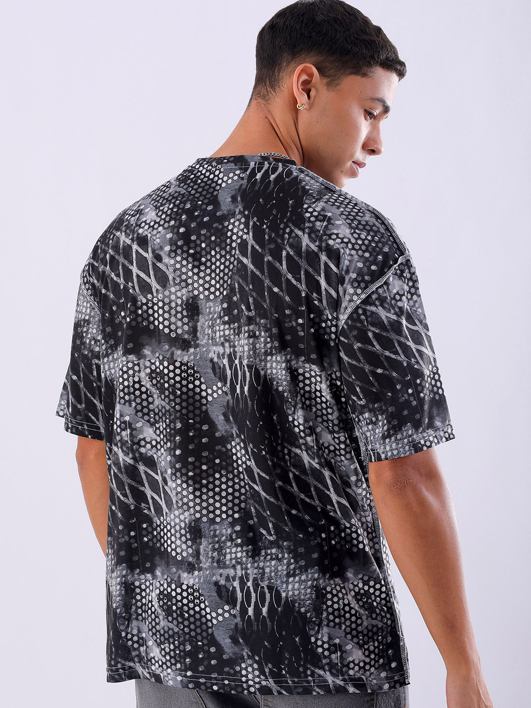 Shop Men's Metaverse Printed Oversized T-shirt Online.