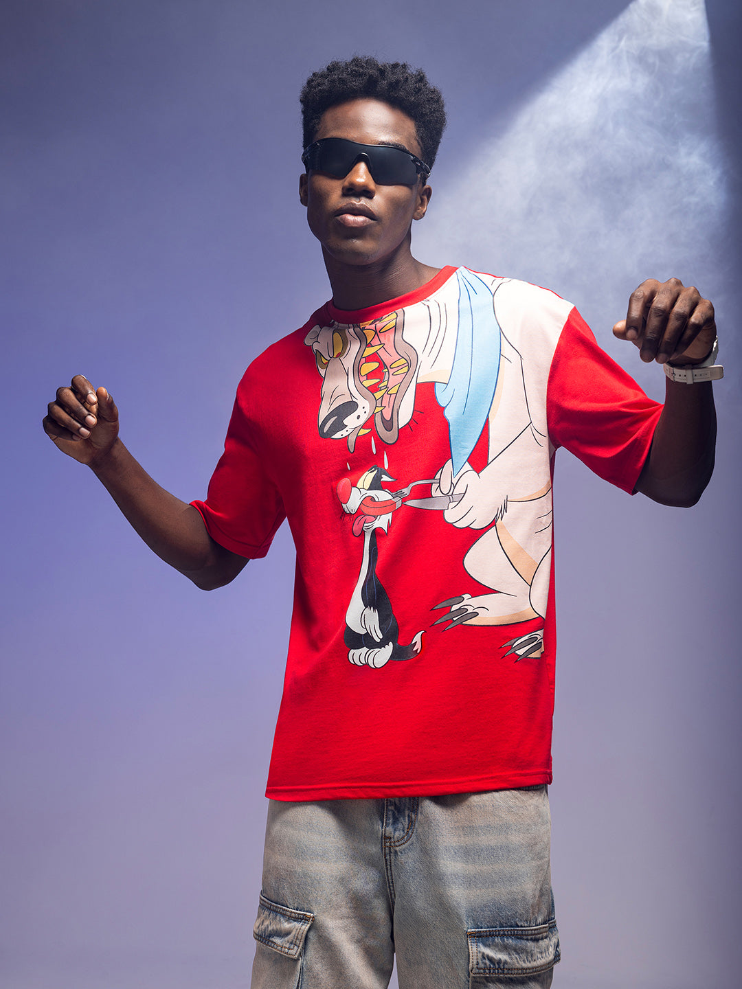 Men's Printed Applique Boxy T-shirt