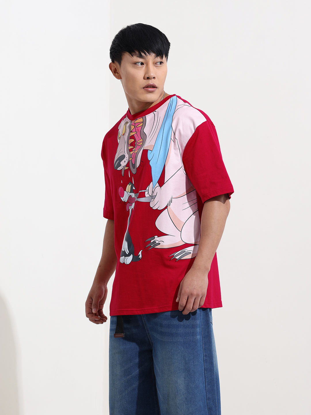 Men's Printed Applique Boxy T-shirt