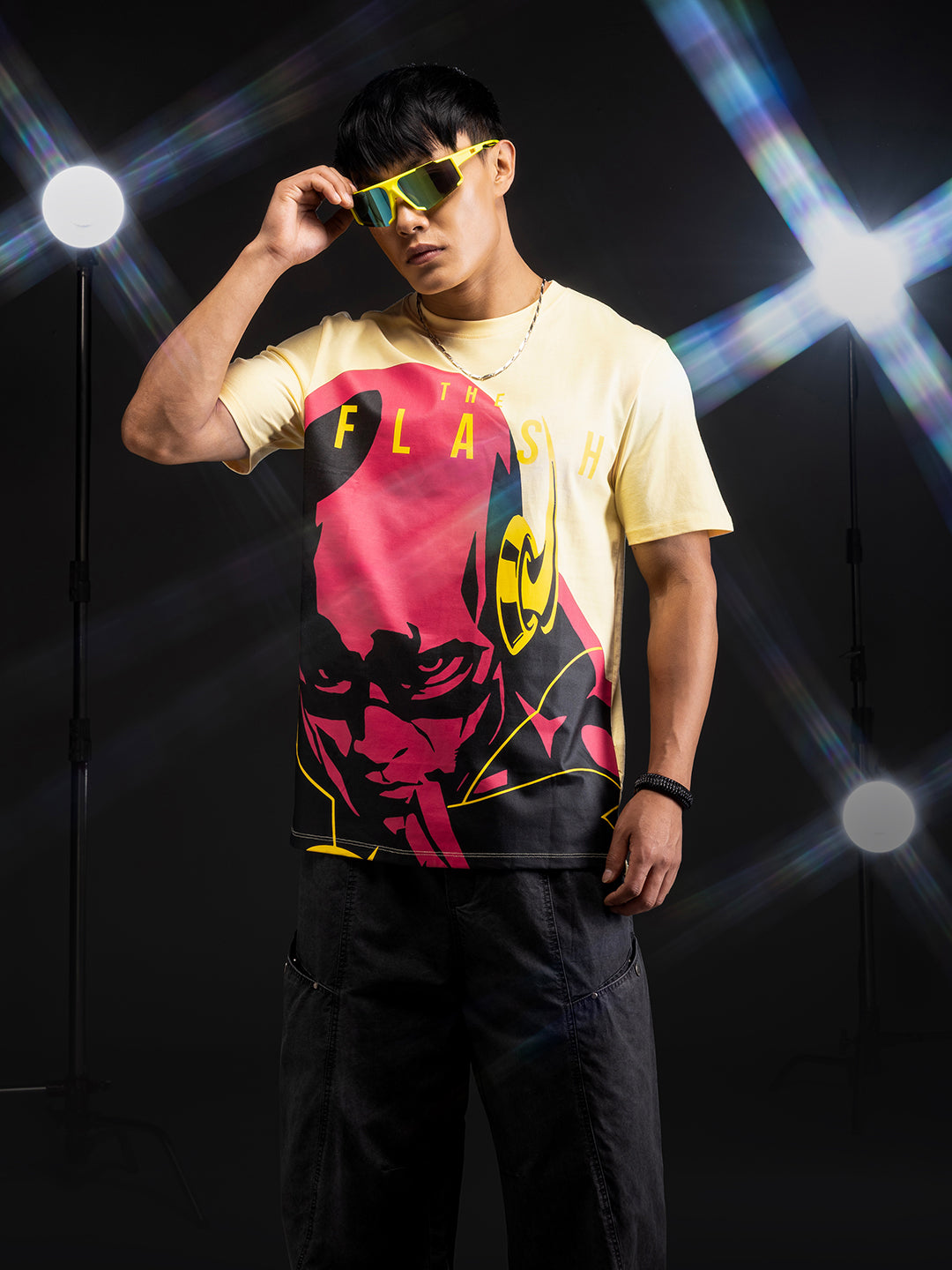 Men's Printed Applique Slim Fit T-shirt