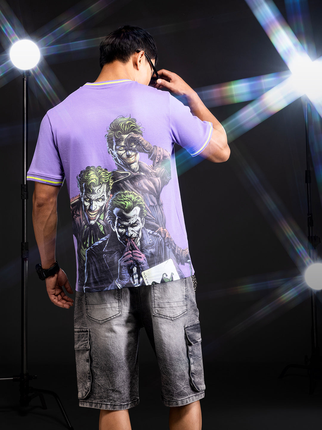 Men's Joker Typography Printed Round Neck Cotton's Slim Fit T-shirt