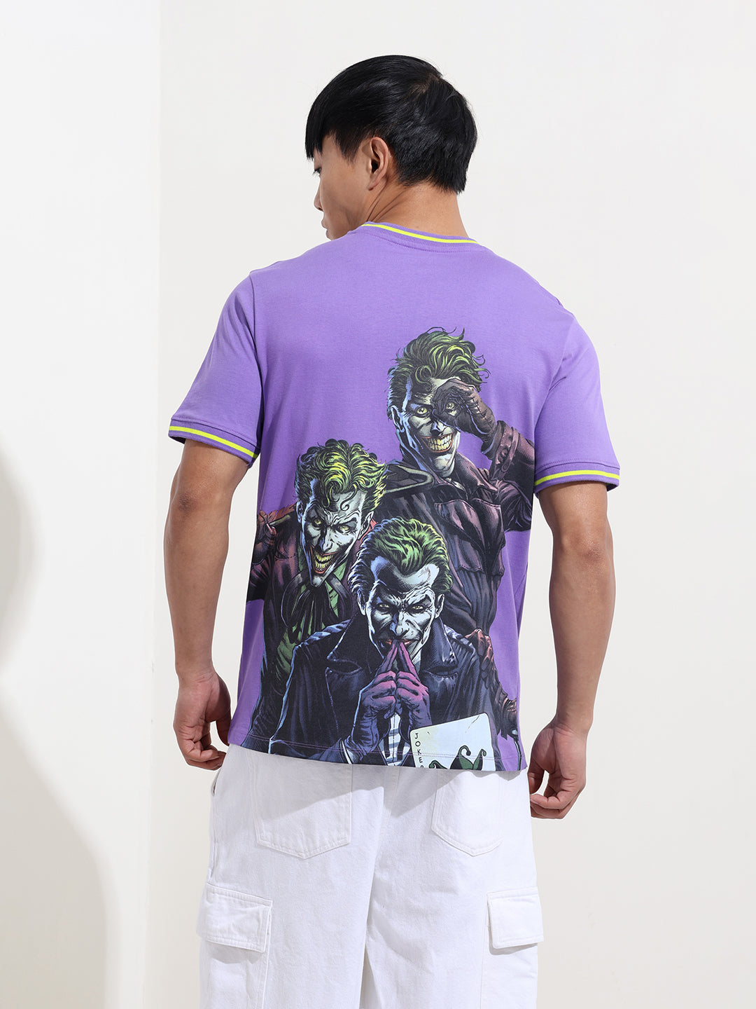 Men's Joker Typography Printed Round Neck Cotton's Slim Fit T-shirt