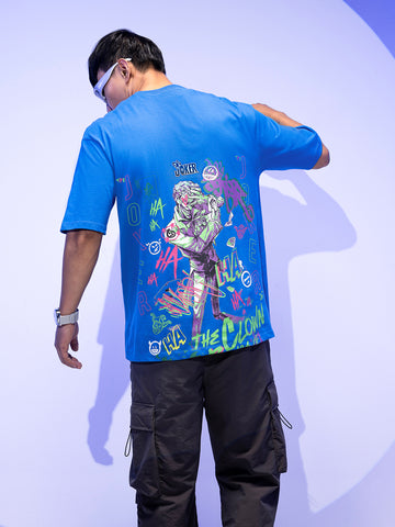Men's Joker Graphic Printed Round Neck Cotton's Relaxed Fit T-shirt