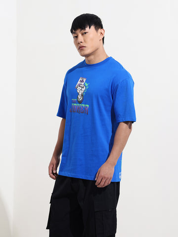 Men's Joker Graphic Printed Round Neck Cotton's Relaxed Fit T-shirt