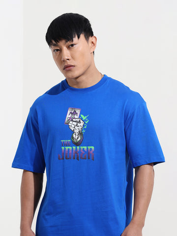 Men's Joker Graphic Printed Round Neck Cotton's Relaxed Fit T-shirt