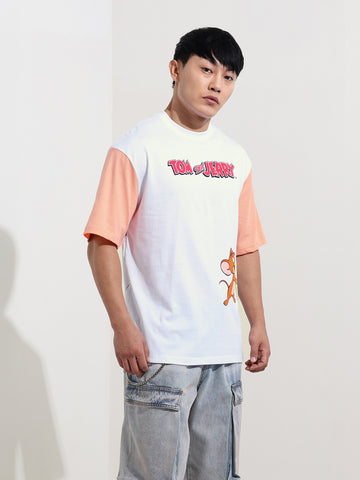 Men's Printed Applique Boxy T-shirt