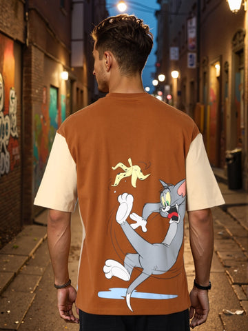 Men's Printed Pockets Boxy T-shirt