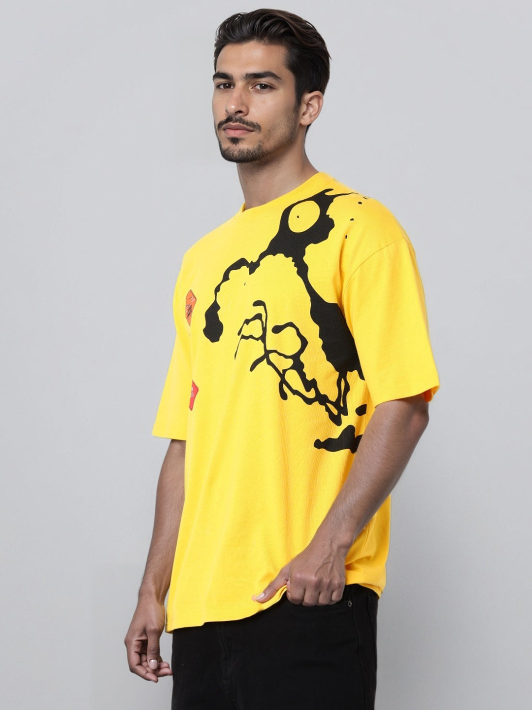 Men's Printed Pockets Boxy T-shirt