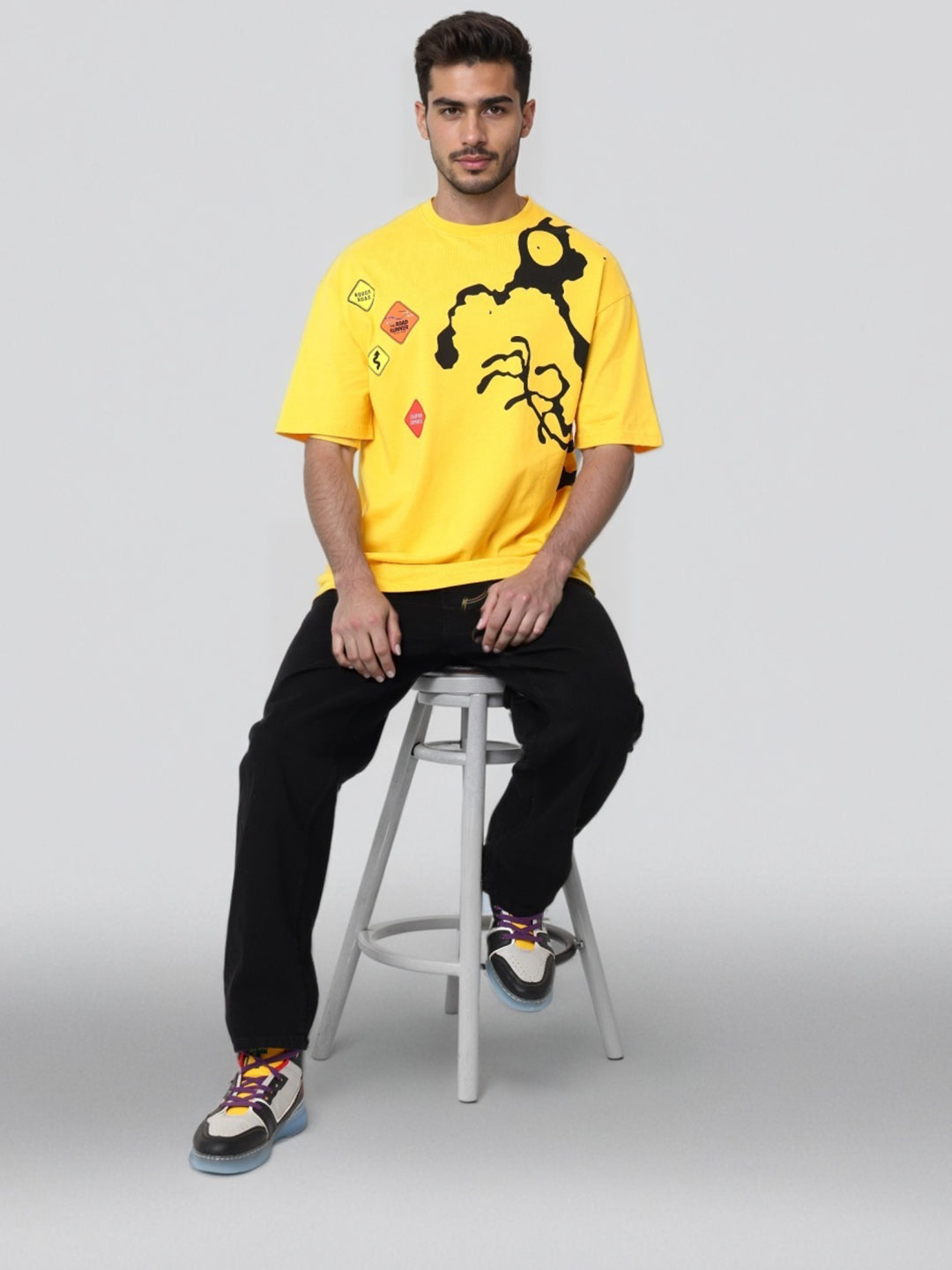 Men's Printed Pockets Boxy T-shirt