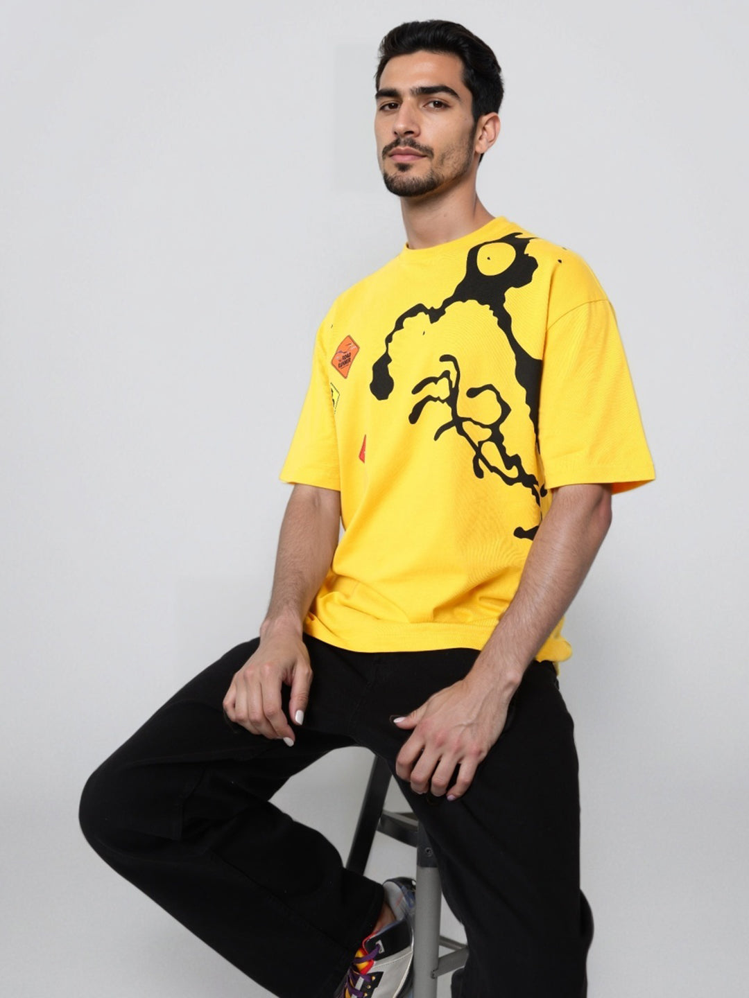 Men's Printed Pockets Boxy T-shirt