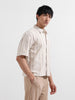 Men's Beige Boxy Fit Resort Wear Shirt