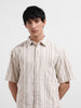 Men's Beige Boxy Fit Resort Wear Shirt