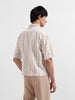 Men's Beige Boxy Fit Resort Wear Shirt