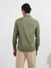 Men's Green Regular Fit Textured Party Wear Shirt