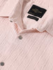 Men's Pink Regular Fit Textured Party Wear Shirt