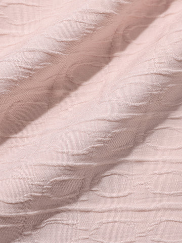 Men's Pink Regular Fit Textured Party Wear Shirt