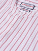 Men's Red Regular Fit Striped Casual Shirt