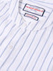 Men's Sky Blue Regular Fit Striped Casual Shirt