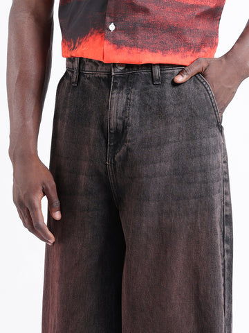 Men's Brown Regular Fit Street Jeans