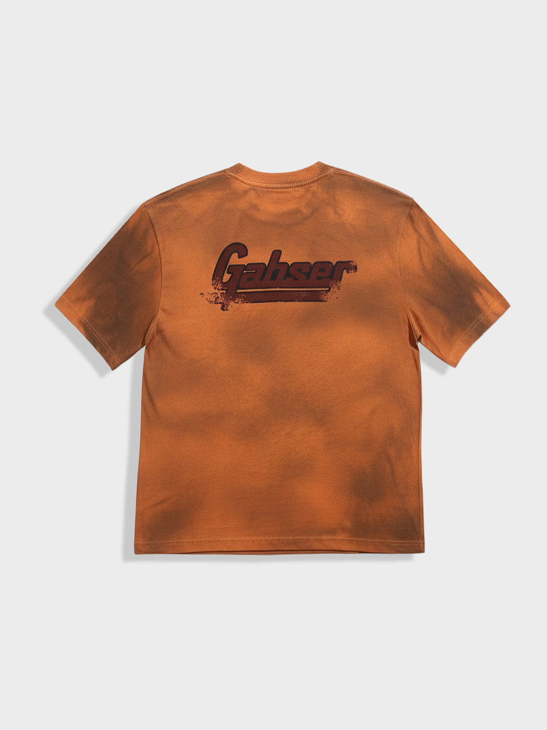 Men's Orange Relaxed Fit Graphic Printed 240 GSM Casual T-Shirt