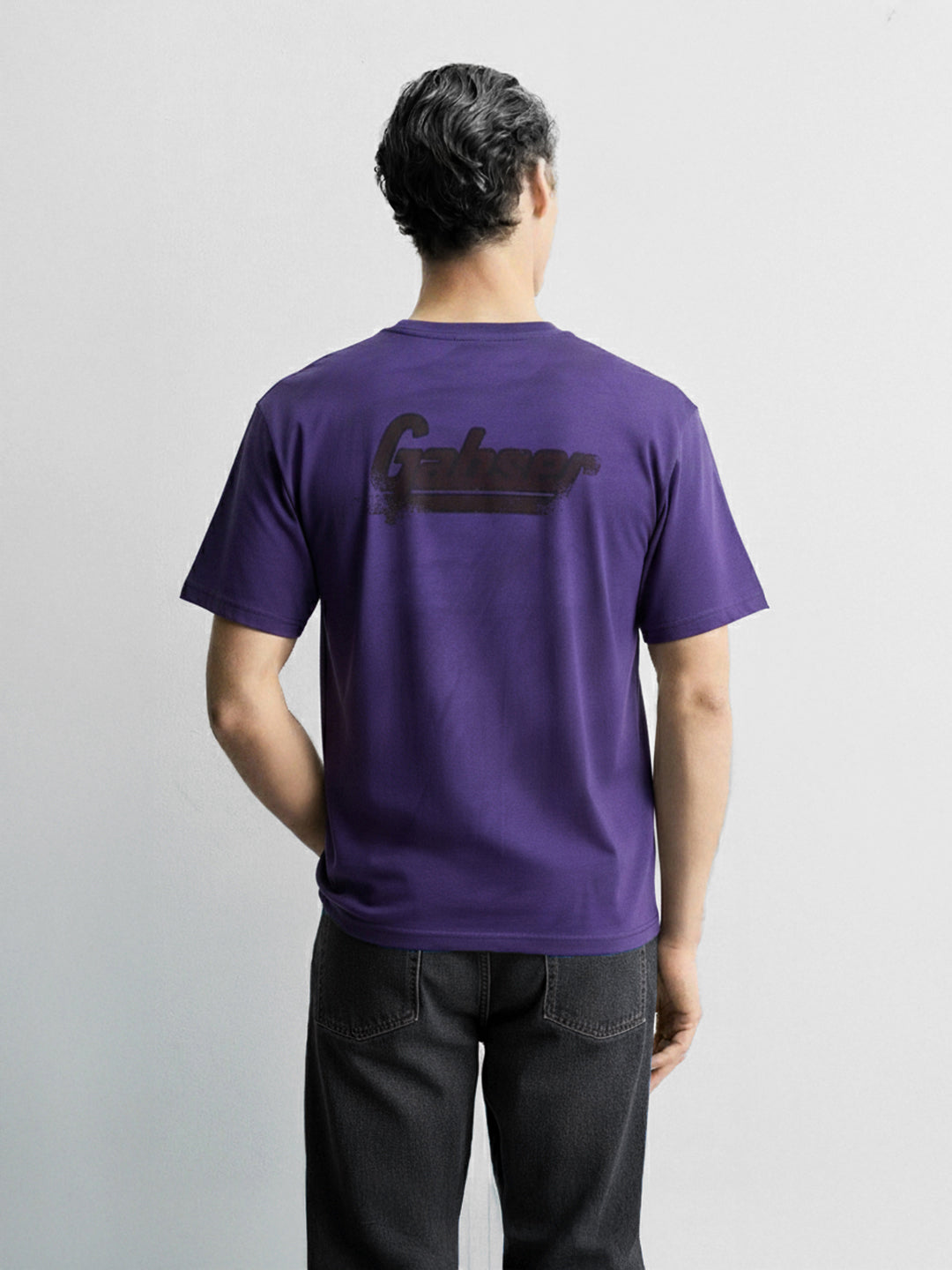 Men's Purple Relaxed Fit Graphic Printed 240 GSM Casual T-Shirt