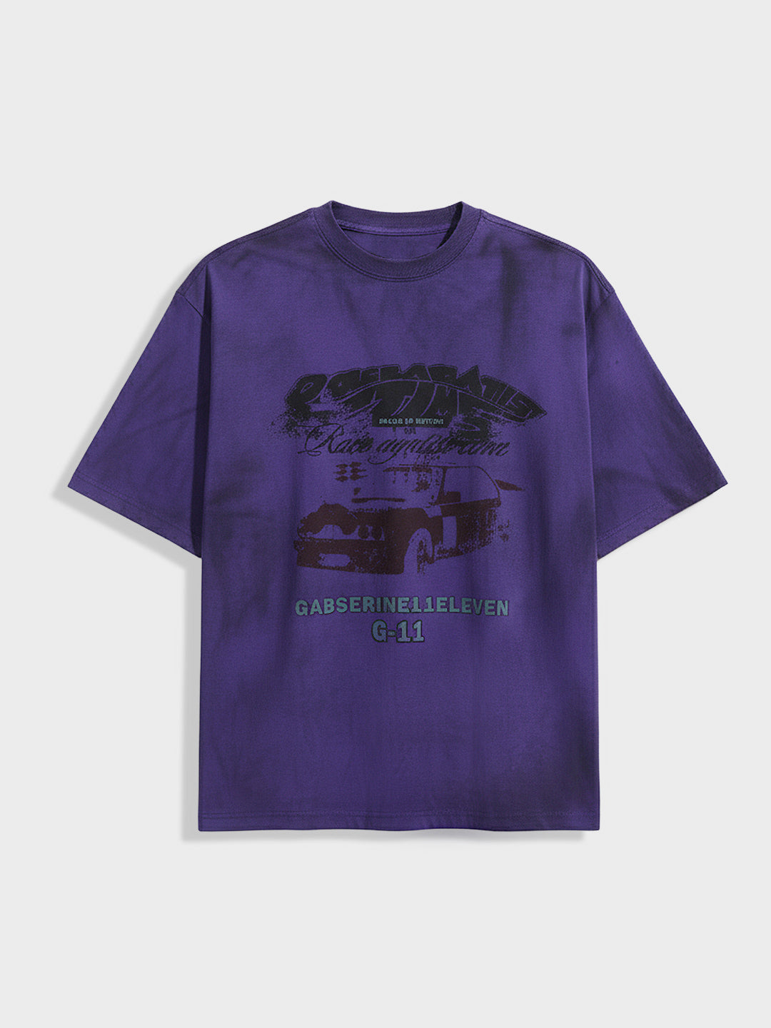 Men's Purple Relaxed Fit Graphic Printed 240 GSM Casual T-Shirt