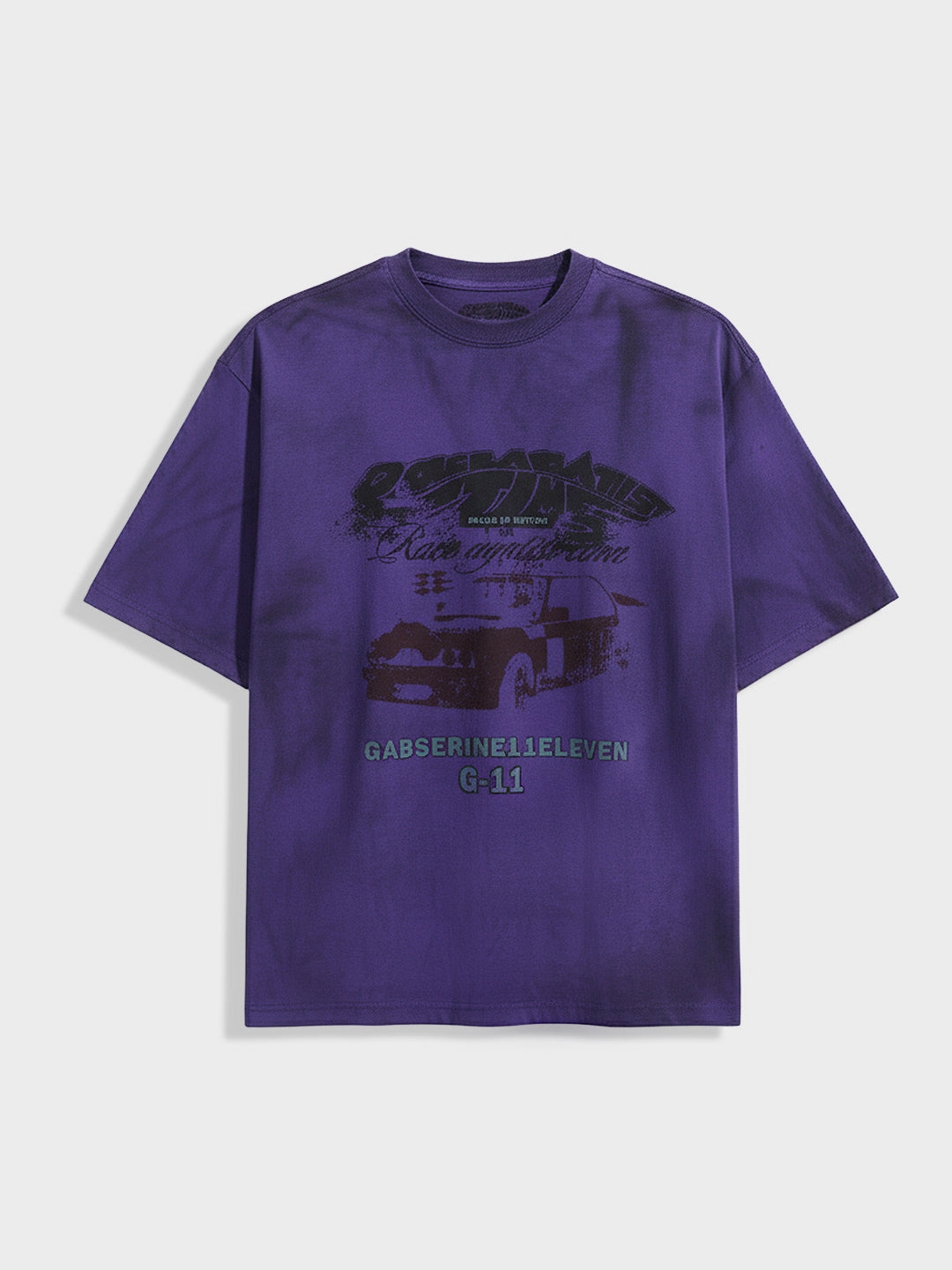 Men's Purple Relaxed Fit Graphic Printed 240 GSM Casual T-Shirt