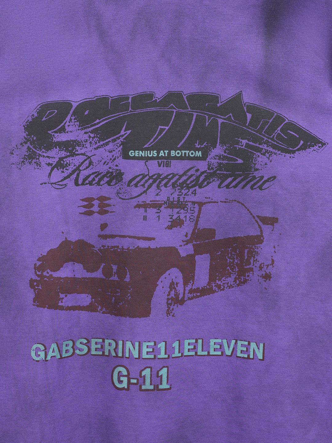 Men's Purple Relaxed Fit Graphic Printed 240 GSM Casual T-Shirt