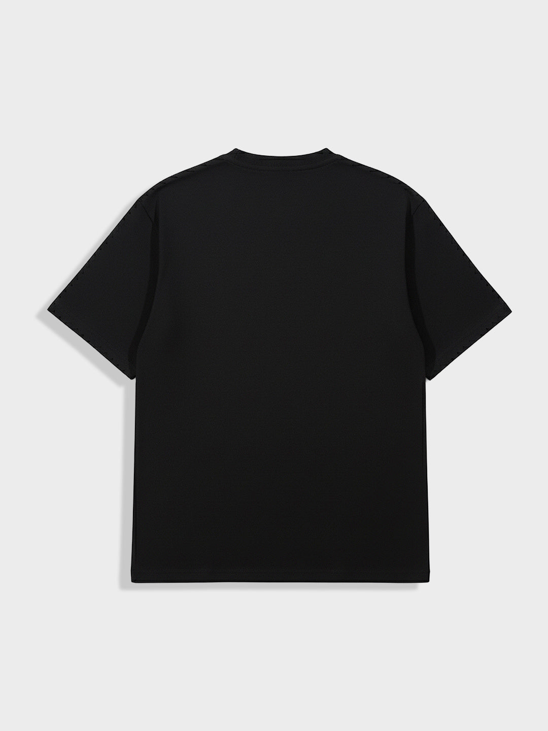 Men's Black Relaxed Fit Graphic Printed 240 GSM Casual T-Shirt