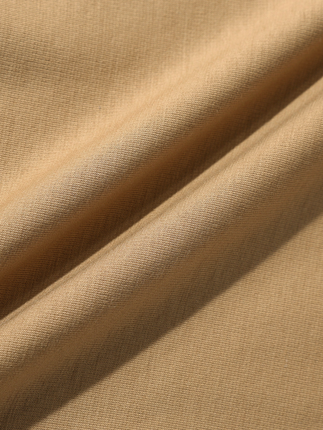 Men's Beige Relaxed Fit Embroided 240 GSM Resort Wear T-Shirt